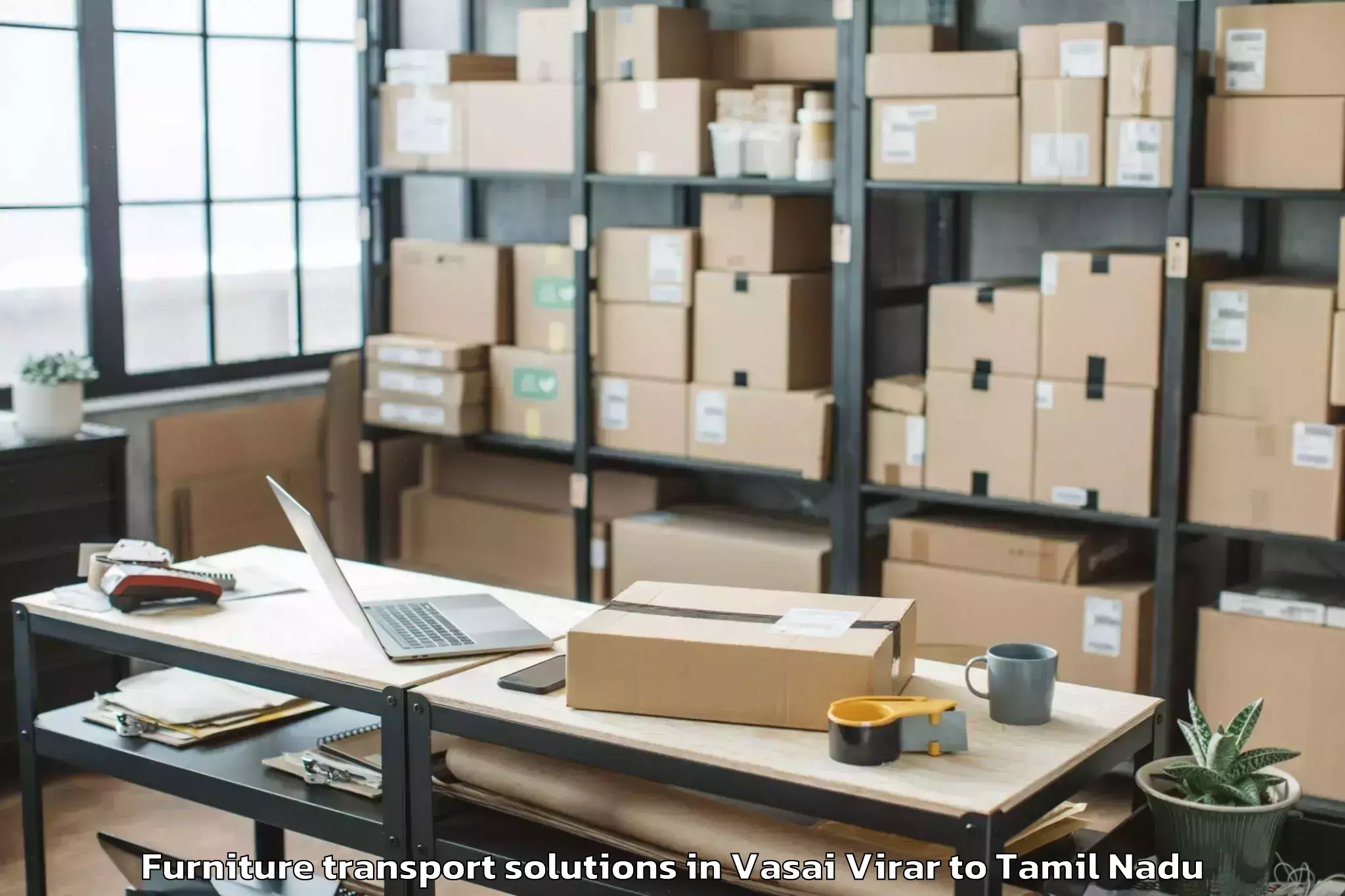 Quality Vasai Virar to Coimbatore Furniture Transport Solutions